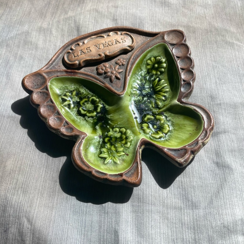VINTAGE RARE Las Vegas Butterfly Ashtray